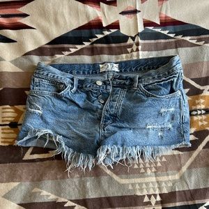 Free People Distressed Shorts Size 27